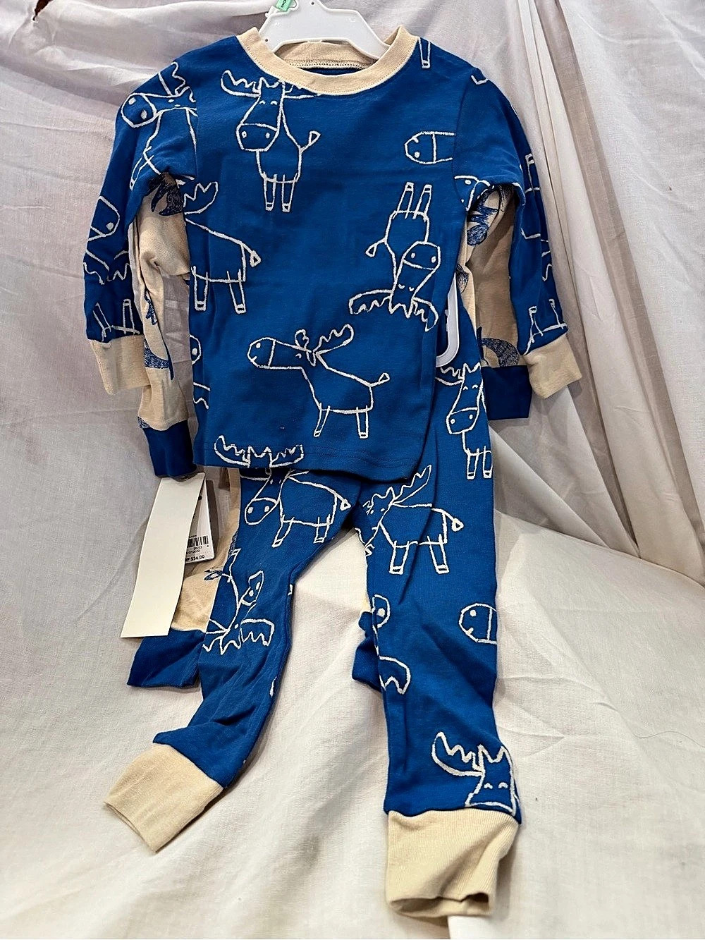 Carter's Baby Pajama Sets Blue & Cream 18M NWT